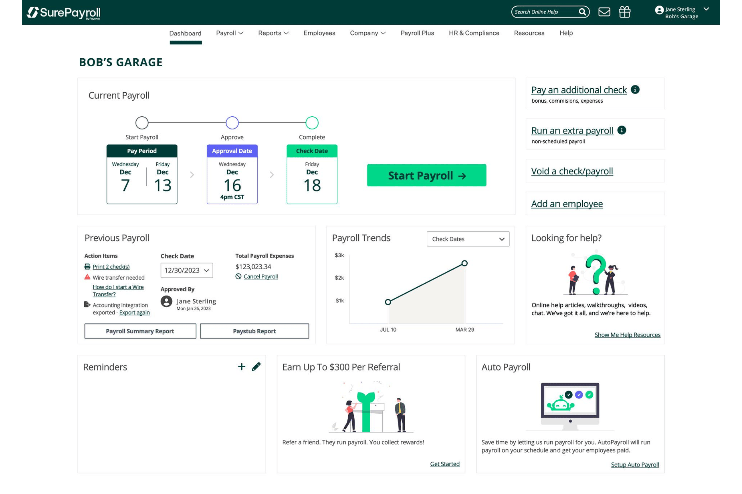 SurePayroll screenshot - 10 Best Payroll Software for Dentists in 2026