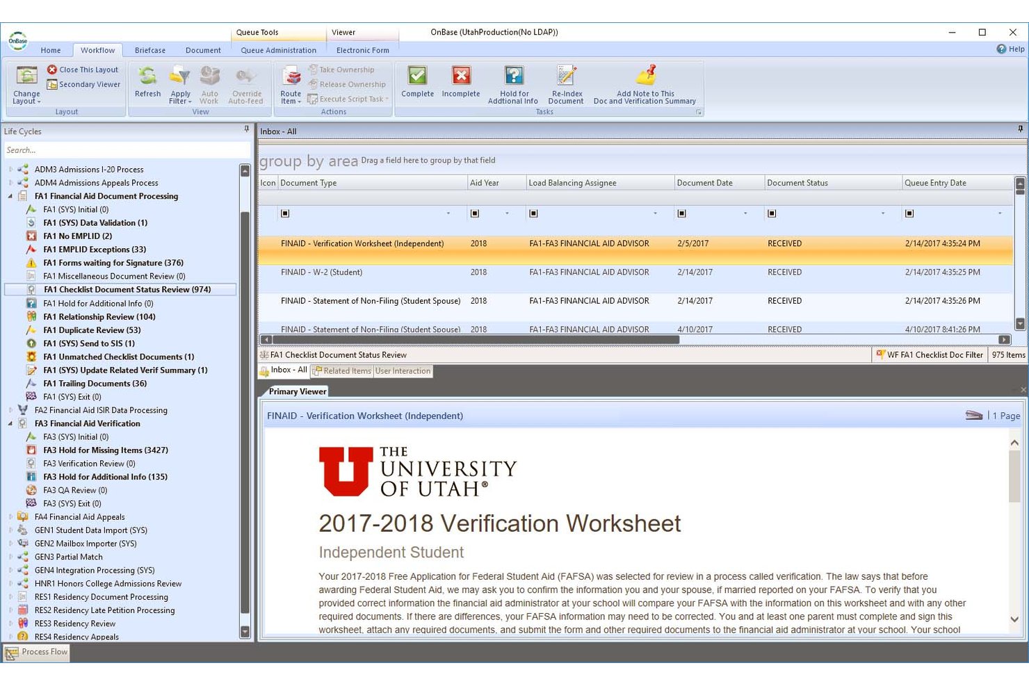 Hyland OnBase screenshot - 10 Best Document Management Software for Education in 2026