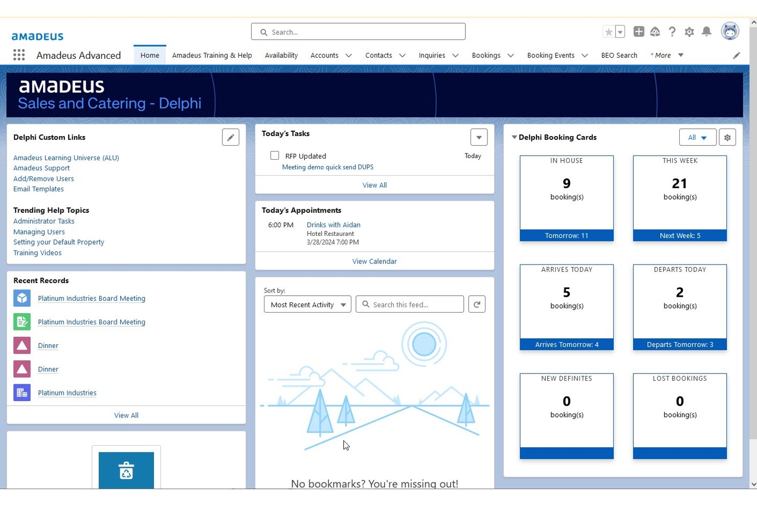 Amadeus Delphi screenshot - De 10 beste software voor het plannen van evenementen voor 2026