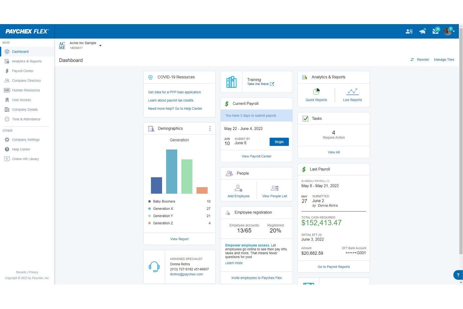 Paychex Flex screenshot - 10 Best Full Service Payroll Software in 2026