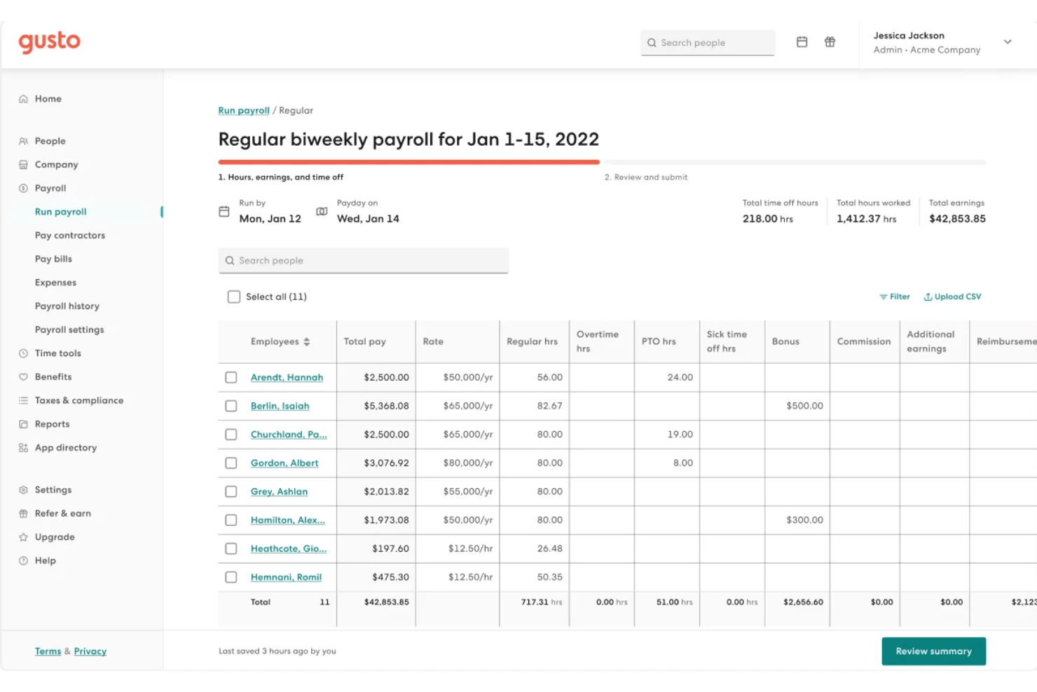 Gusto screenshot - 10 Best Full Service Payroll Software in 2026
