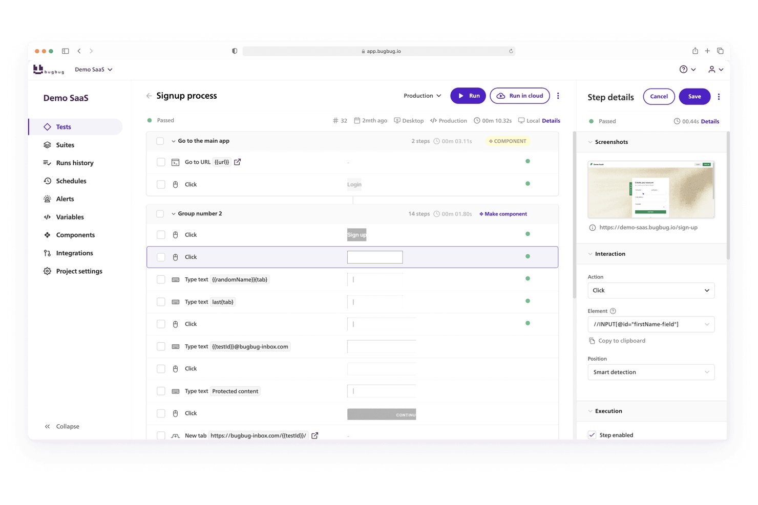 BugBug screenshot - 10 Best AI-based Testing Automation Tools Reviewed in 2026