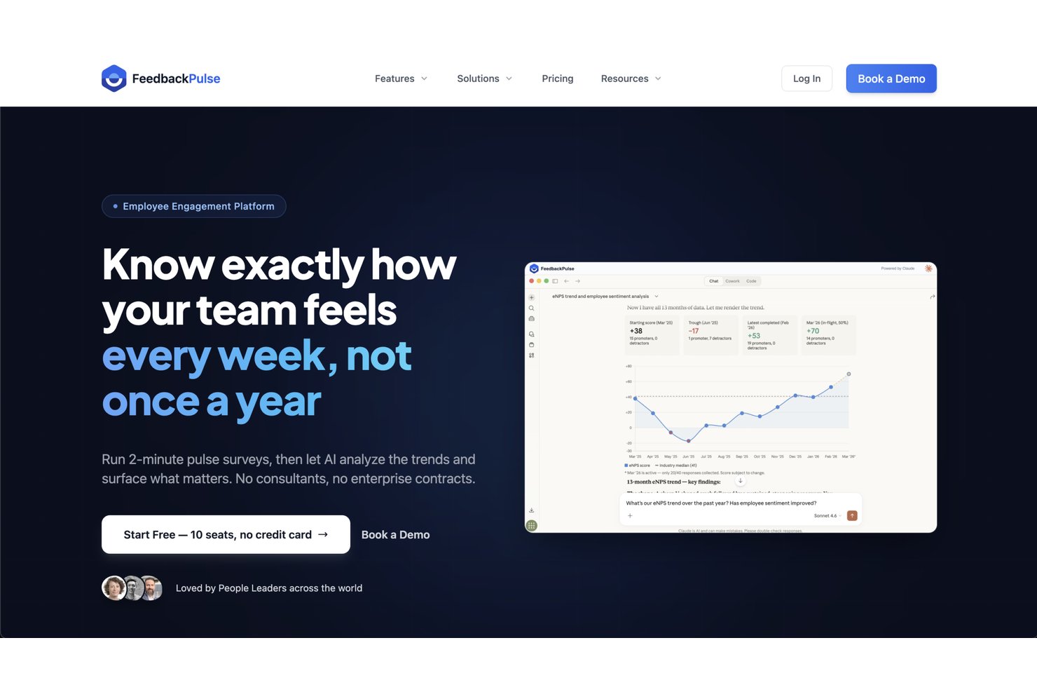 FeedbackPulse screenshot - 10 Best Employee Feedback Software Of 2026