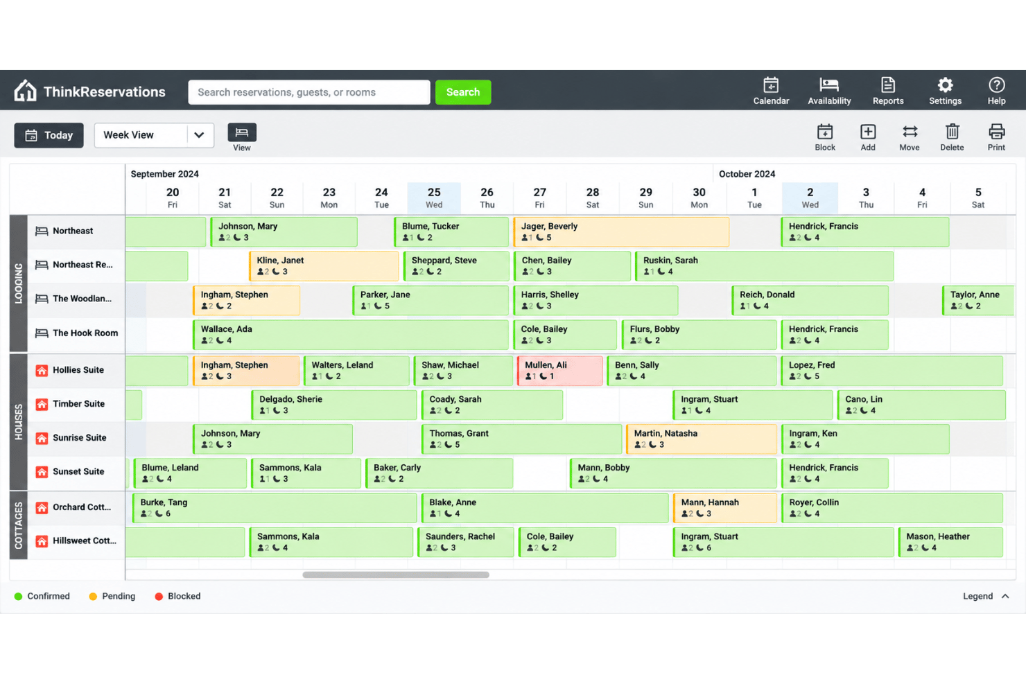 ThinkReservations pairs direct hotel booking with PMS controls, channel management, SMS messaging, and website tools for independent properties under 150 rooms.
