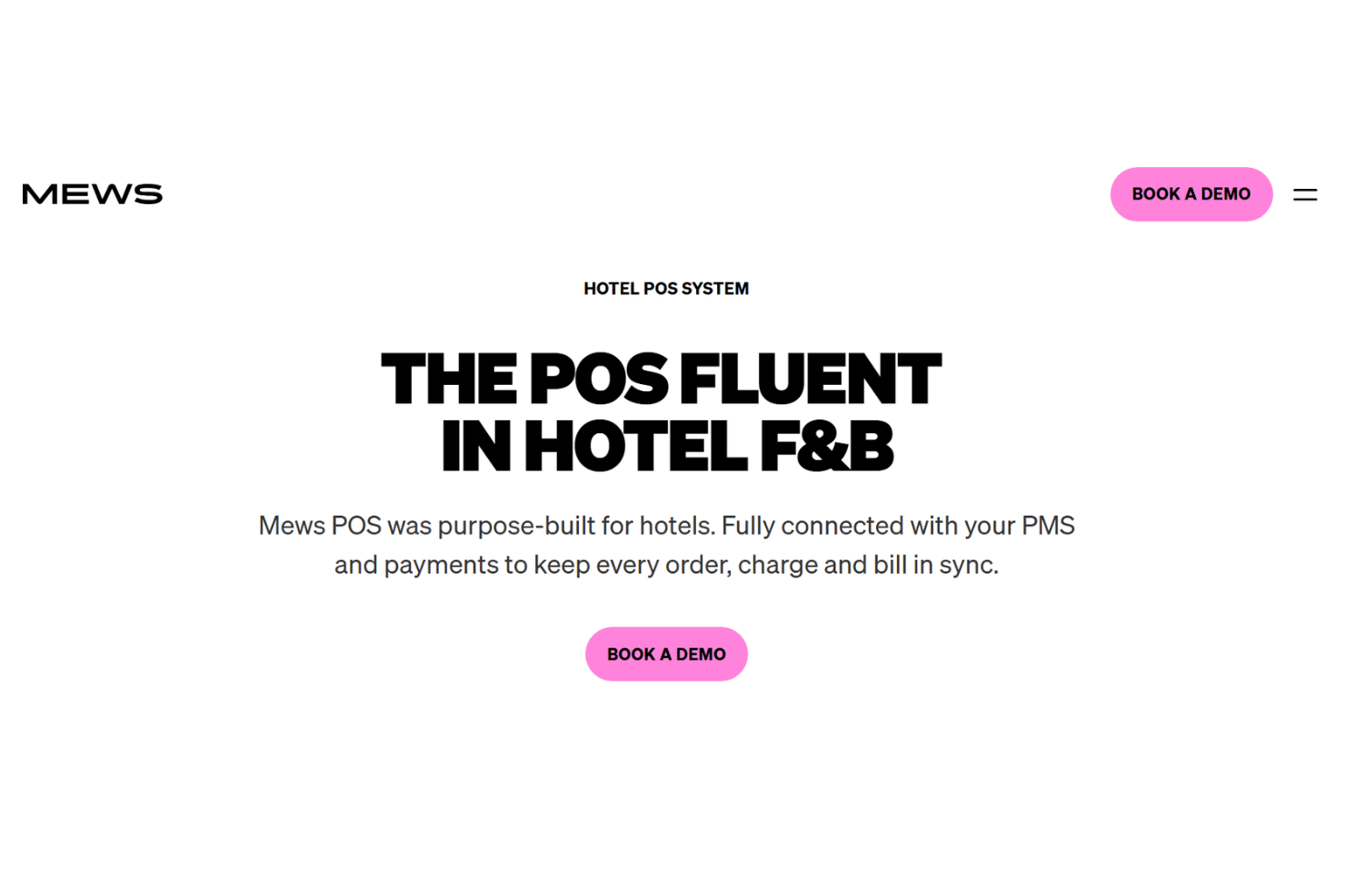 Mews POS verwaltet Hotel-F&amp;B-Bestellungen, Verkäufe an mehreren Verkaufsstellen, integrierte Zahlungen und die Echtzeitbuchung von Zimmerbelastungen über Mews PMS.