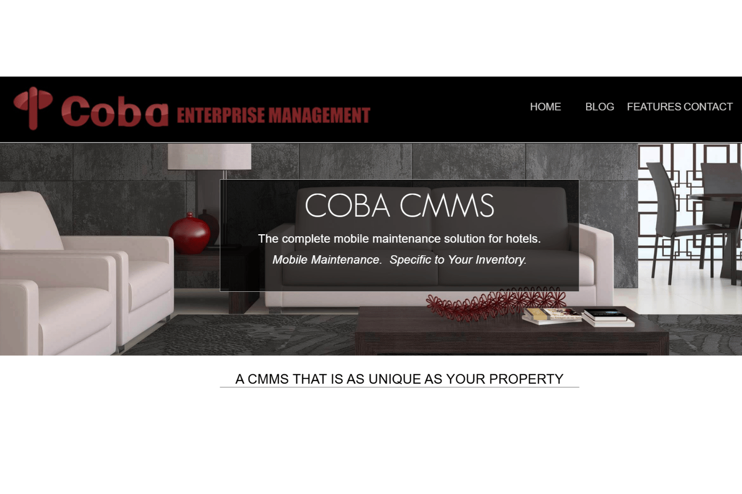 Coba CMMS manages hotel work orders, maintenance schedules, assets, and checks.