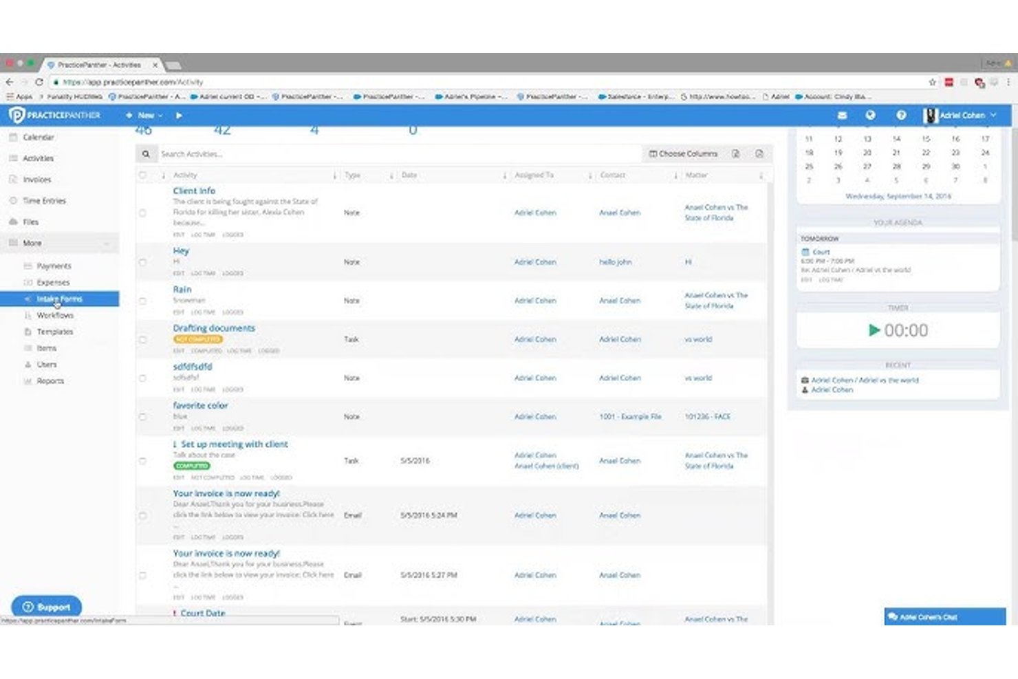 PracticePanther unifies legal intake, matters, billing, and accounting.