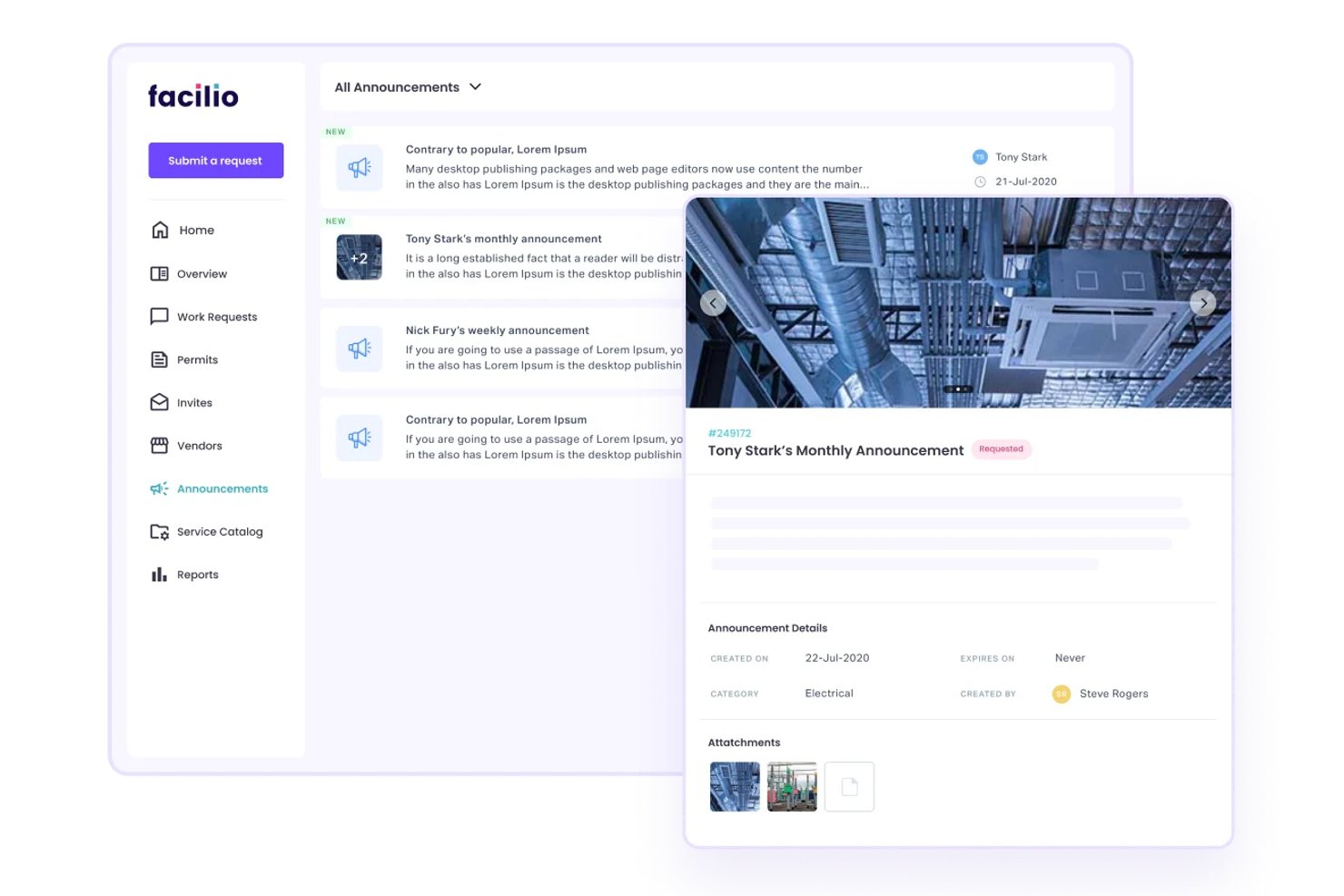 Facilio connects IoT maintenance, assets, work orders, inspections, and vendor tasks.