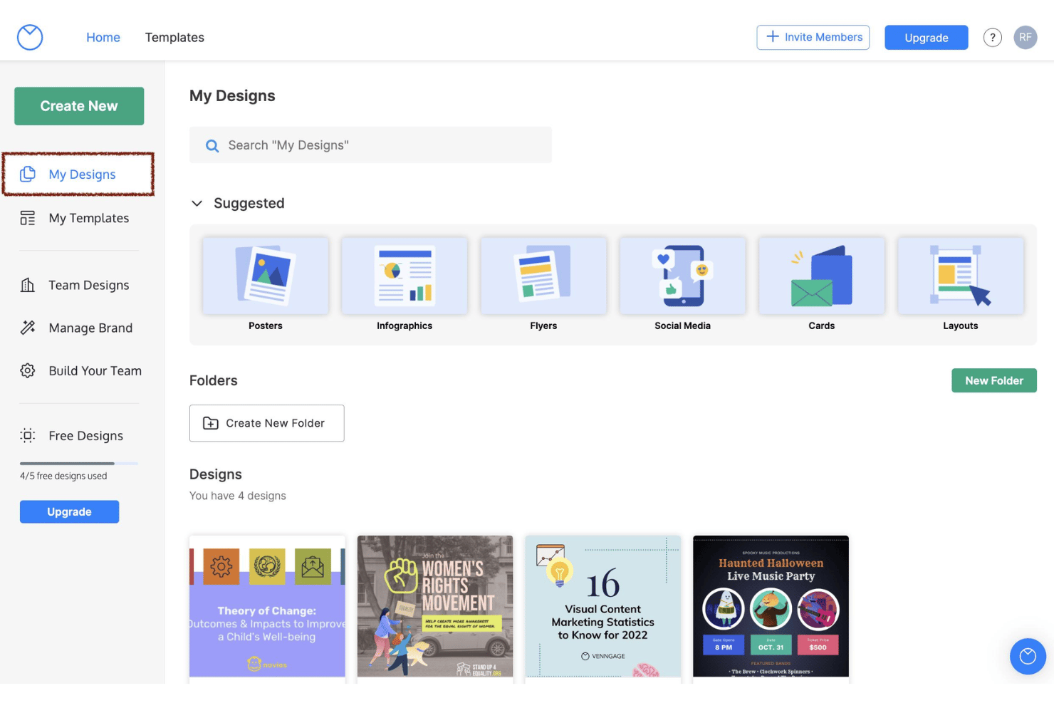 Venngage AI flowchart generator with drag-and-drop design and templates.