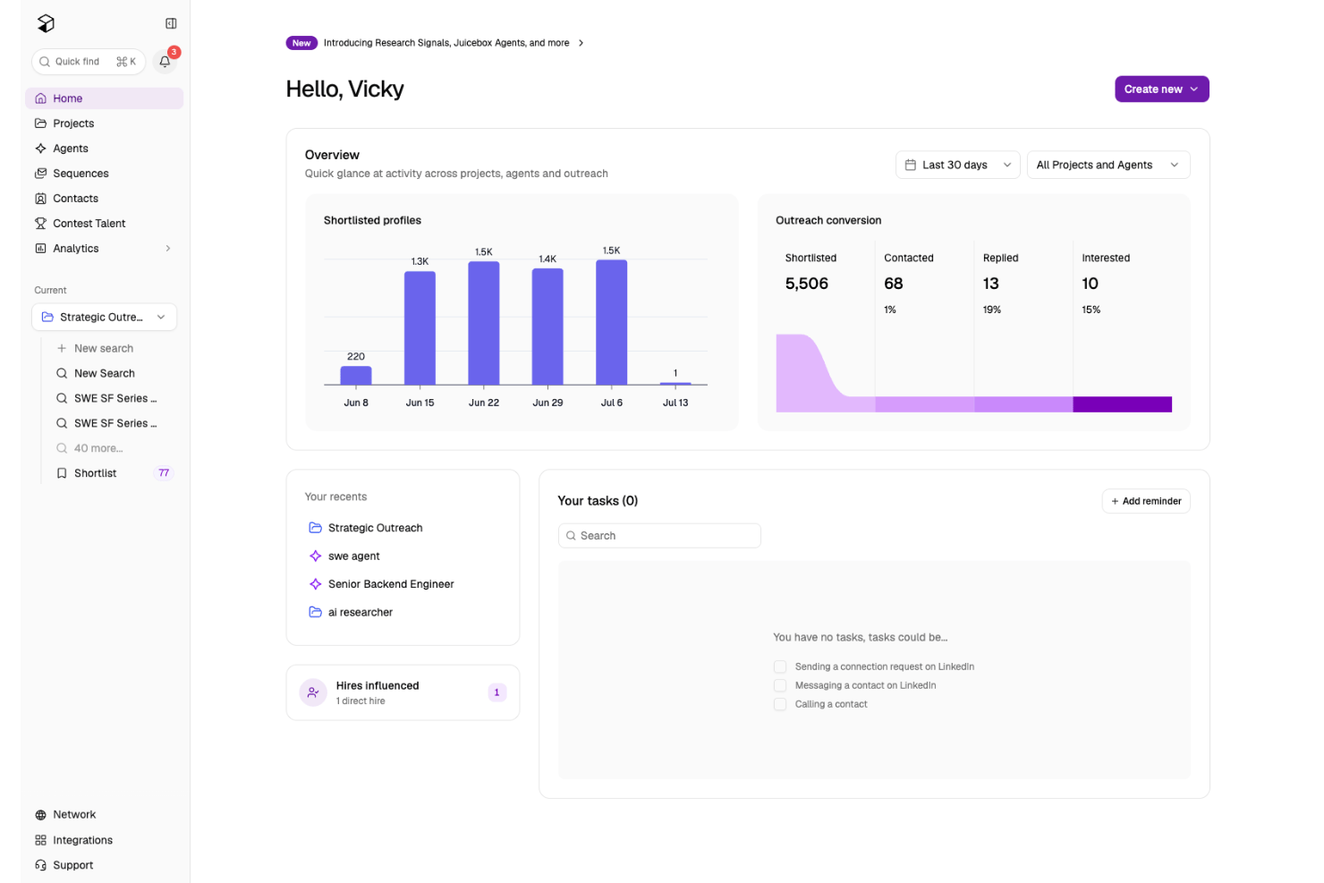 Juicebox screenshot - 10 Best Recruitment Automation Software for Hiring in 2026