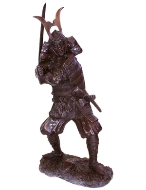Statuette en bronze d'art « Samouraï »