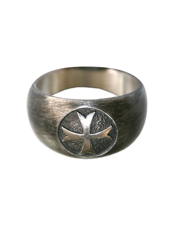Bague Croix templiere pattee en argent Histophile