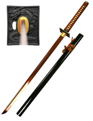 Ninjato « L'Ombre du dragon », lame brunie