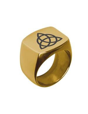 Chevalière celtique dorée « Triquetra »