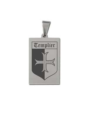 Pendentif en inox « Blason templier »