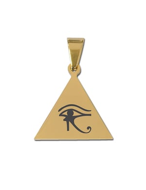 Pendentif Triangle doré avec oeil d'Horus
