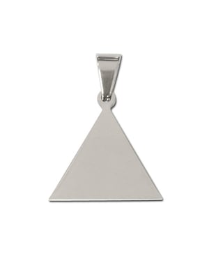 Pendentif Triangle argenté (inox) à personnaliser