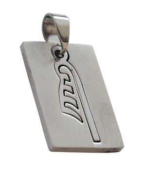 Pendentif inox Plume de la déesse égyptienne Maât