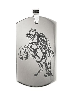 Pendentif inox Chevalier templier sur son cheval