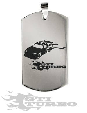 Pendentif en acier GTI Turbo