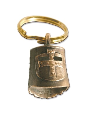 Porte-clés Heaume templier artisanal en bronze