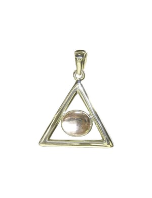 Pendentif triangle et cristal de roche