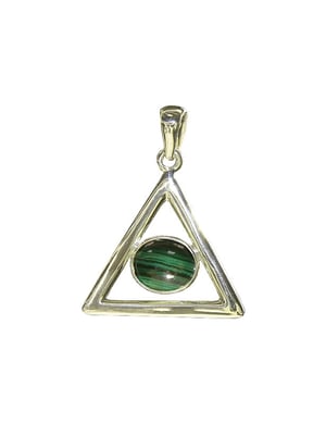 Pendentif triangle et malachite