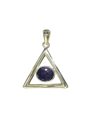 Pendentif triangle et lapis-lazuli