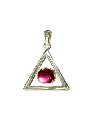 Pendentif triangle et grenat