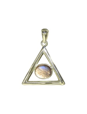 Pendentif triangle et labradorite