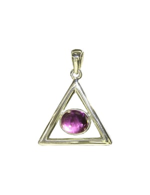 Pendentif triangle et améthyste