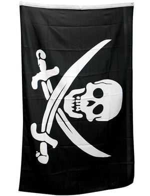 Drapeau pirate avec sabres