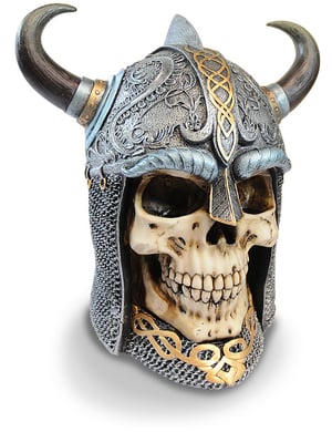 Tirelire crâne viking