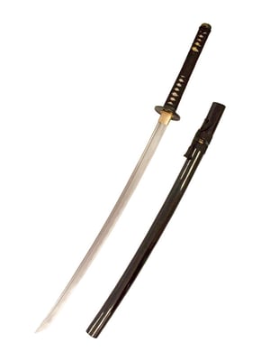 Katana « Obsidienne », lame aiguisée damas