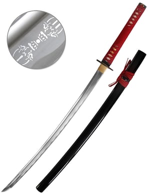 katana manche rouge