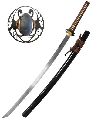 Katana aiguisé « Saruta-hiko », maru 1095 hamon