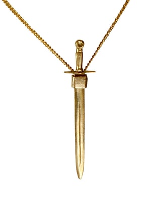 pendentif épée templier OR