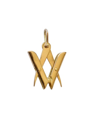 Pendentif articulé equerre et compas