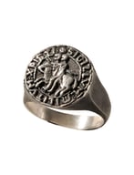 Bague templiere argent massif