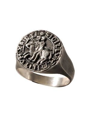 Bague templiere argent massif