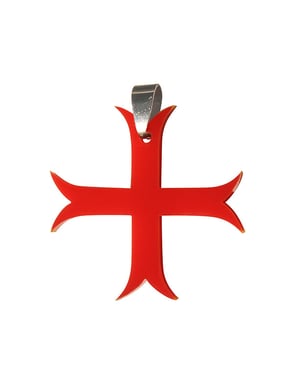 Pendentif plexi croix templière 8 pointes (3,5 cm)