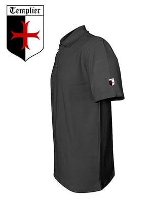 Polo noir « Blason templier »