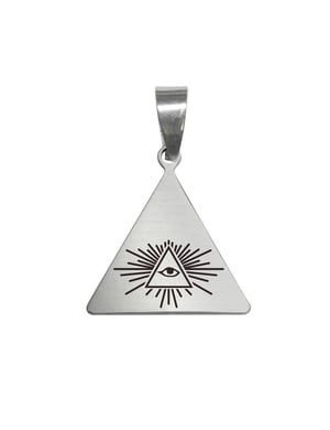 Pendentif inox Triangle Delta flamboyant