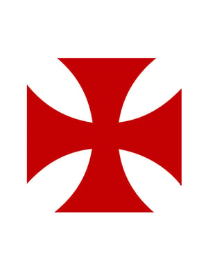 Sticker de la croix templière pattée