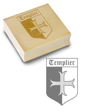 Tampon encreur « Blason templier »