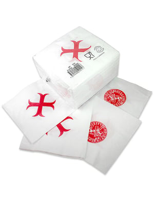 3600 serviettes en papier symboles Templiers
