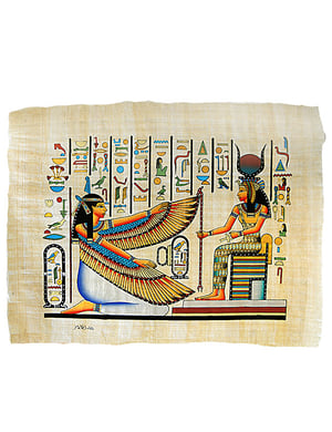 Papyrus Isis et Maât (avec hiéroglyphes)