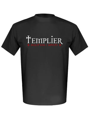 T-shirt « Templier + Militum Xpisti + » noir