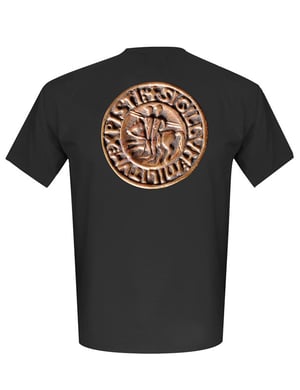 T-shirt noir Sceau templier (bronze)