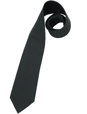 Cravate maçonnique noire Équerre et Compas
